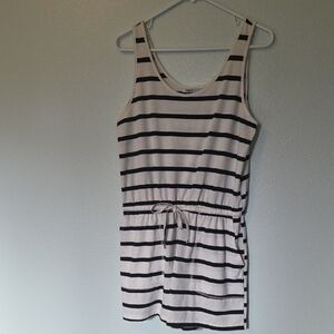 Striped Shorts Romper Size L.